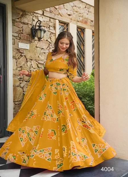 Vallari Vol 4 By Lucaya Crepe Silk Printed Lehenga Choli